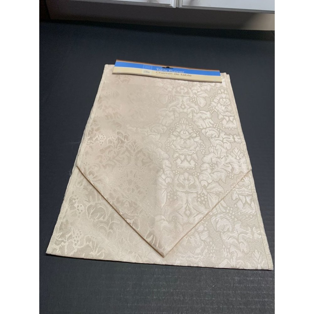 New Home Collection Table Runner Cream Color 12 x 72 in